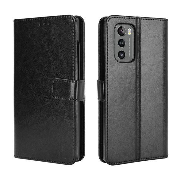 Crazy Horse Pattern Leather Protective Case Compatible With Motorola G35 5G