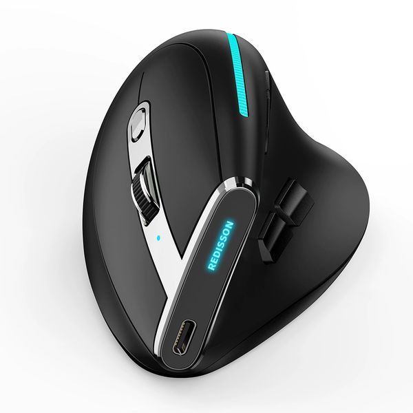 Ergonomic Dual Mode Mouse Wireless Vertical Mouse with 4 Sensitivity