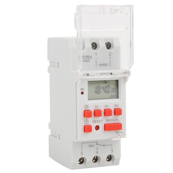 LCD Weekly Timer Switch 12V 30A Countdown Control for DC