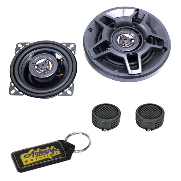 Targa 4" 450watts 2-Way Coaxial Speakers with Evo Tweeters &amp; Gel Key Holder