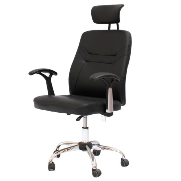 Reclining And Swiveling Comfortable Leather Office Chair With Headrest 501