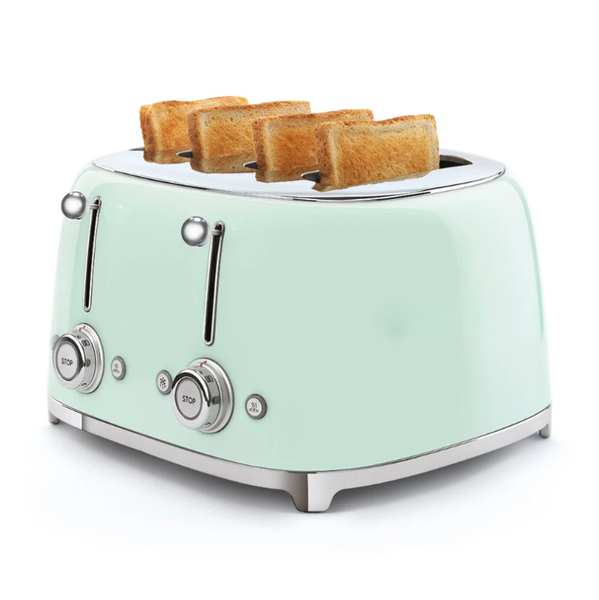 Defrost 4 Slice Toaster - Green