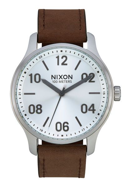 Nixon Patrol Leather Silver / Brown