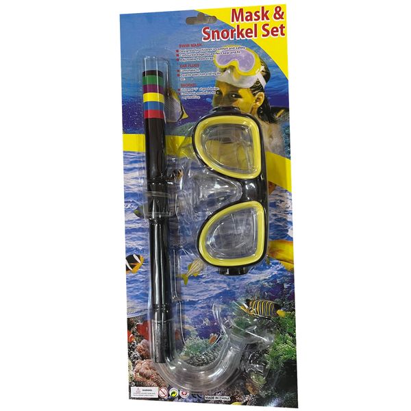 Pool Swimming Multi Colour Mask and Snorkel Set of 2(31cm)