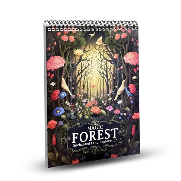 Enchanted Forest Animal Coloring Book, 30 Patterns, Thickened A4 Paper