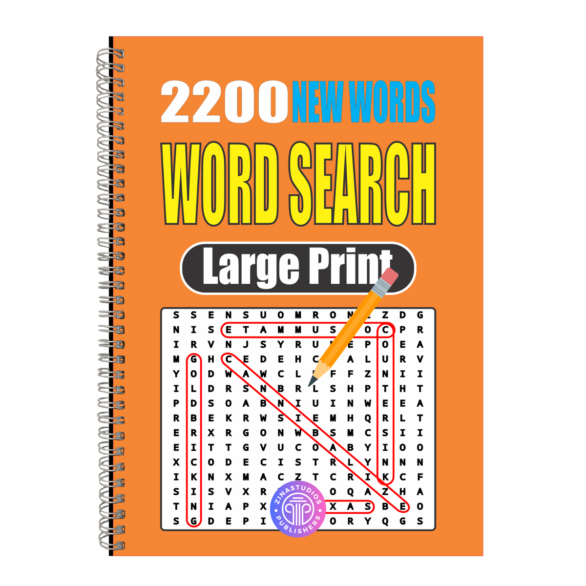 Word search book puzzle activity adults seniors large big print fun pad