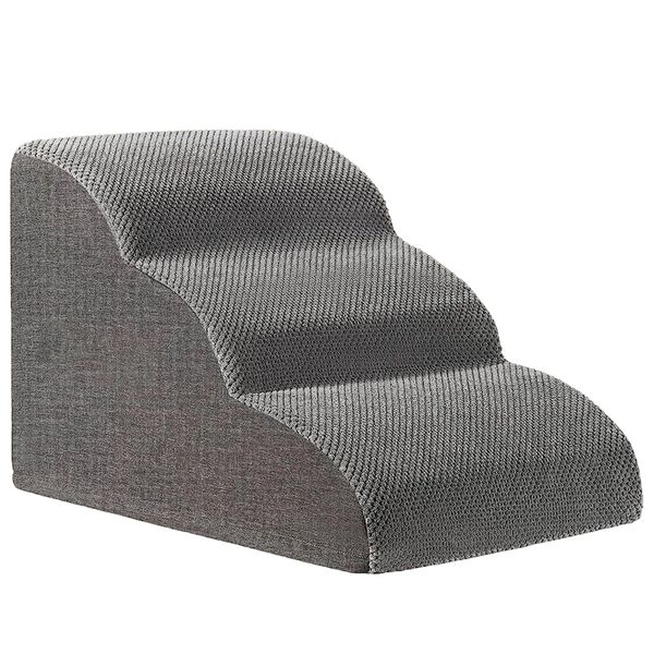 3-Step Dog Steps Ramp for Beds and Sofas Extra Wide Pet Steps