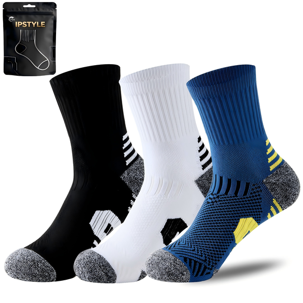 IPSTYLE 3 Pair Sports Socks Running Fitness Climbing Thick Quick Drying