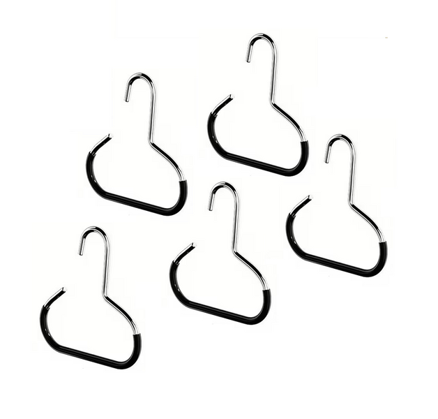 Black Metal Hanger - Cap, Scarf Tie Hangers - 5 pack