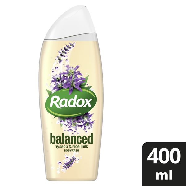 RADOX Feel Balanced Rice Milk and Hyssop Body Wash 400ml