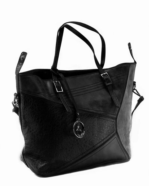 Elegant Black Grey Handbag