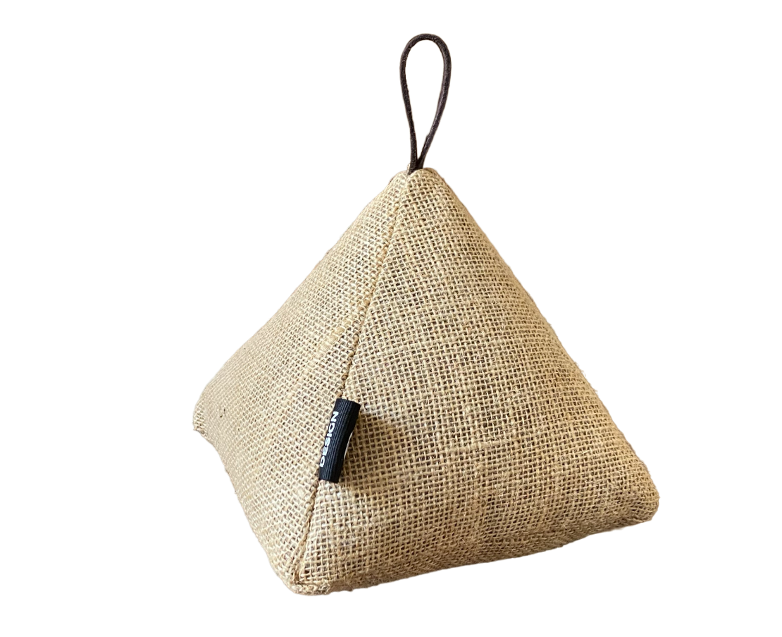 Hessian Triangular Doorstop