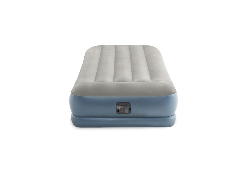 Intex Twin Pillow Rest Mid-Rise Airbed With Fiber-Tech &amp; Built In Pump