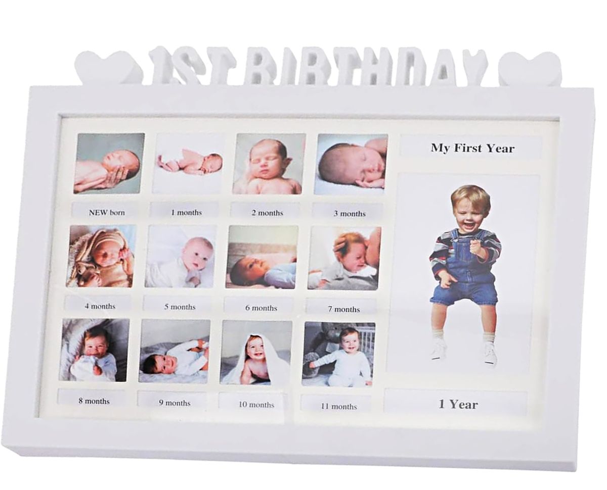 1st Birthday - 13 Grid Baby Photo Frame | Shop Today. Get it Tomorrow ...