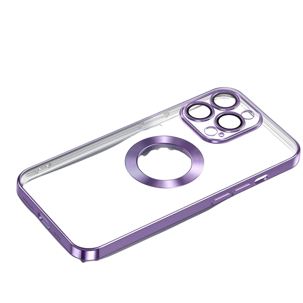 ZarDash Clear Shockproof Magnetic iPhone Case - iPhone 14 Pro - Gold Trims