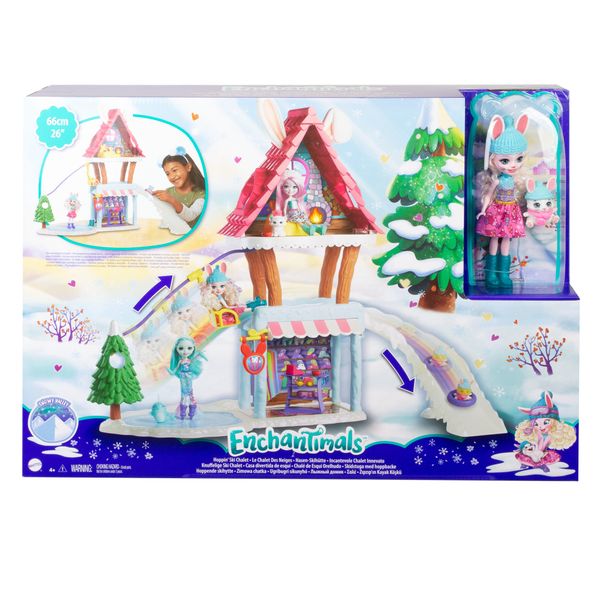 Enchantimals Hoppin' Ski Chalet (63.50-cm) with Bevy Bunny Doll