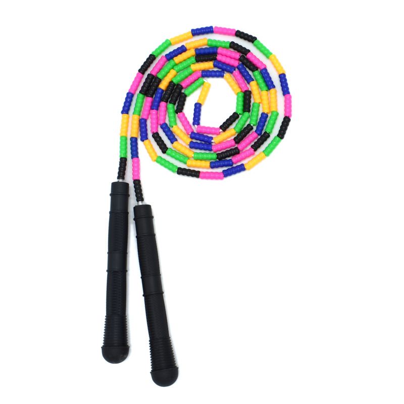 Multi-Colour Bamboo Soft Beaded Fitness Exercise Skipping Rope