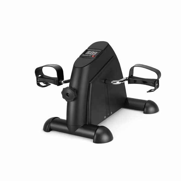 Mini Fitness Pedal Machine with LCD Display - Black