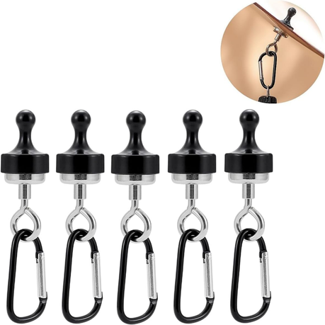 5 Pieces Camping Magnetic Hooks With Carabiner For Camping Hiking Traveling