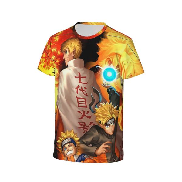 Boys Girls Anime T-Shirts 3D Graphic Shirts Kids Naruto Youth Short Tees