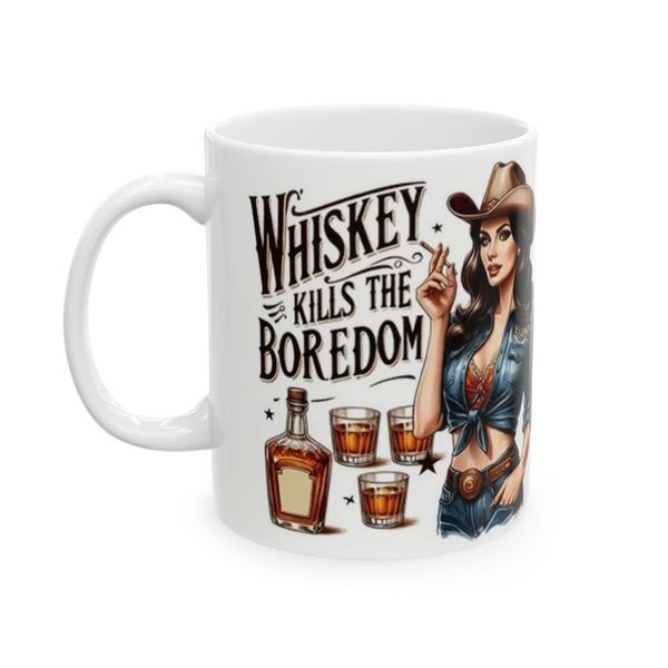 Whiskey kills the boredom - Mug