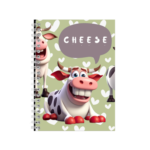 Other Half A5 Notebook Pad with Lines Cow Funny Graphic Design Present 018