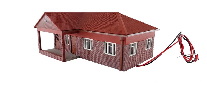 Model Railway Building - South African Police Station with Light
