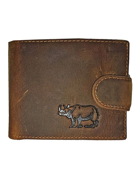 Deluxell GX-W318 Genuine Leather Rhino Embossed Card Wallet with Box