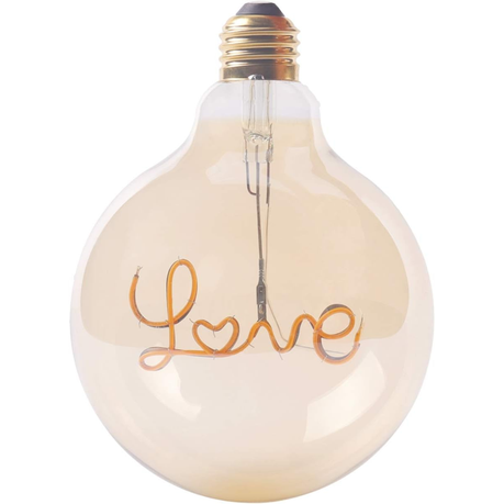 Stellar Lighting Retro Edison Light Bulb G125 Love Warm White LED E27 3W Image