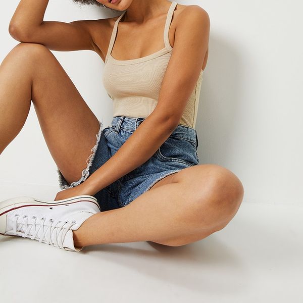 Women's Blake Scoopneck Bodysuit W Back Strap - Nude