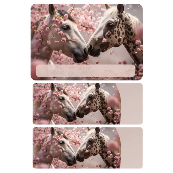 Labels for 2 Liter ice cream container with a dreamy horse theme