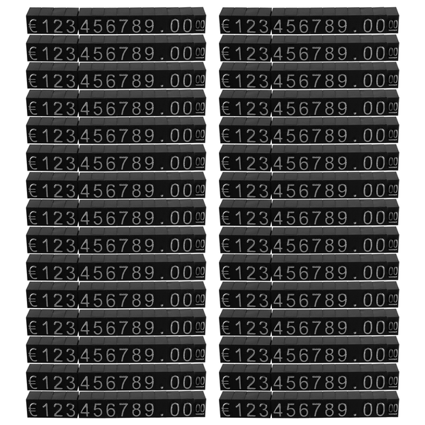 30Sets Plastic Cubes Price Display Tags Adjustable Number Label