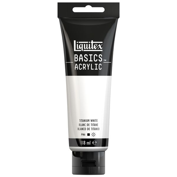 Liquitex Basics Acrylic Colour 118ml Tube - Titanium White