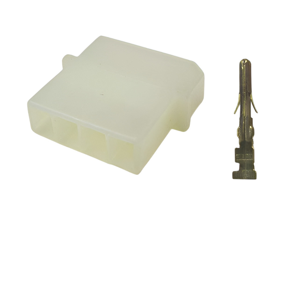 XY143-04M: 5.08mm, 4-Way In-line Male Connector, 5A-250VAC