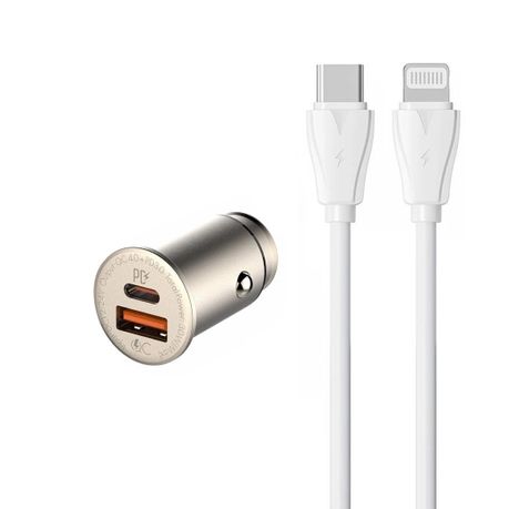 DW LDNIO Fast Car Charger With Type-C to Lightning Cable - C506Q Image