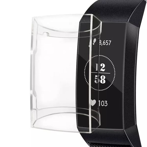 Soft TPU Protective Case Bumper Cover For Fitbit Charge 3/4