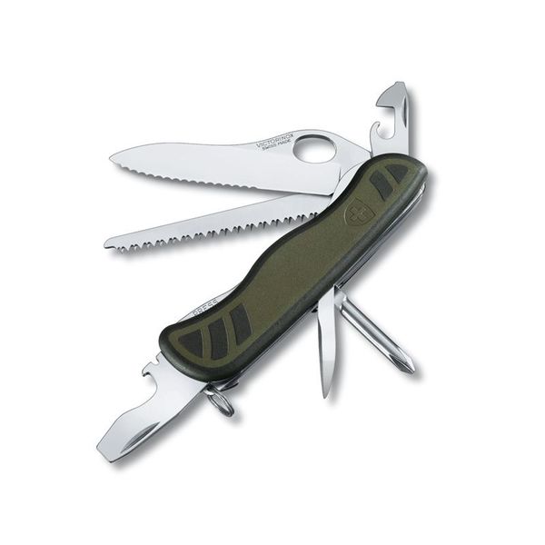 Victorinox Swiss Soldier's 08 Knife Liner Lock Blade Serrated Pocket Knife - 111mm