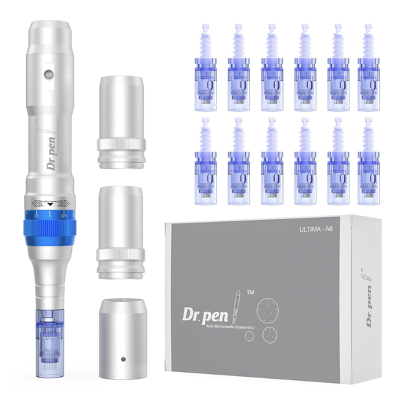 Dr. Pen Ultima A6 Microneedling Kit with 12 x 12-Pin Needle Cartridges
