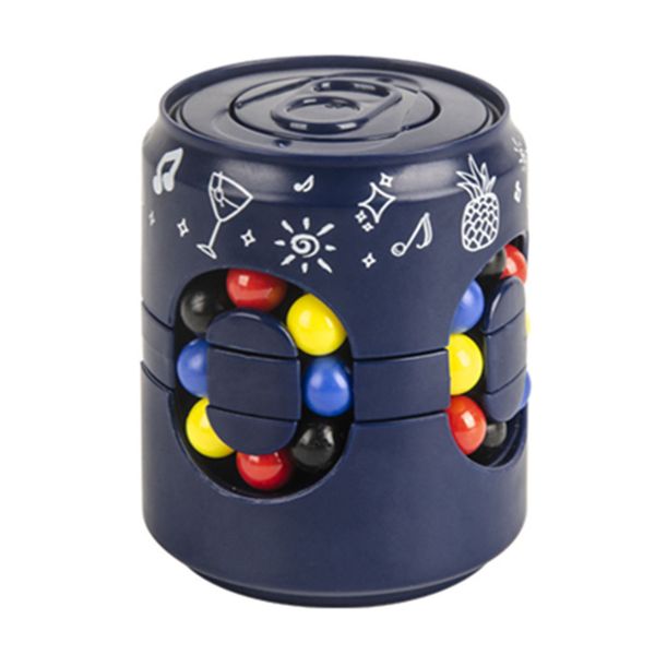 Rotating Cans Bean Stress Relief Spinner Puzzle Toys Sensory Toys Blue