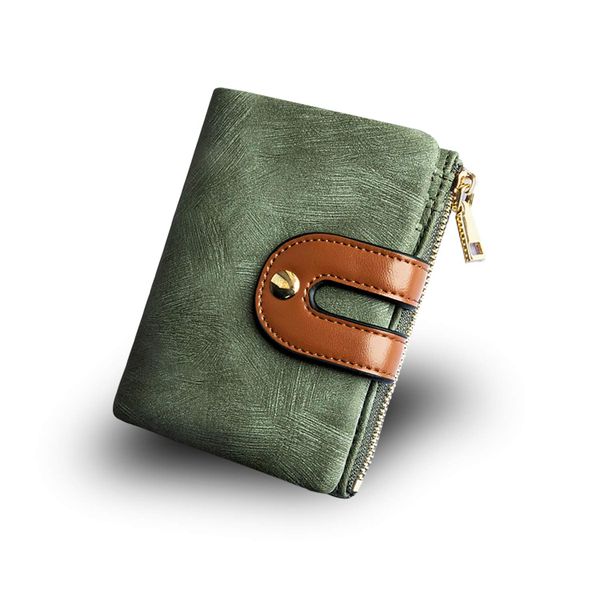 Ladies Purse, PU Leather Bi-fold Wallet, Slim Compact Thin