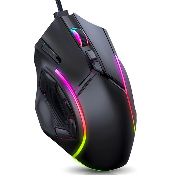 Gaming Mouse, Wired Gaming Mouse 12800 DPI12 Ergonomic Mouse