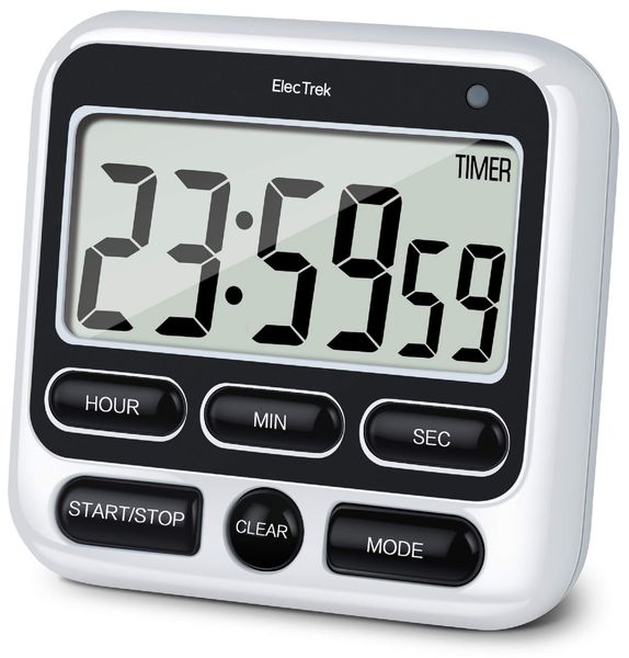 ElecTrek-Digital Kitchen Timer with Mute/Loud Alarm Switch ON/Off Switch