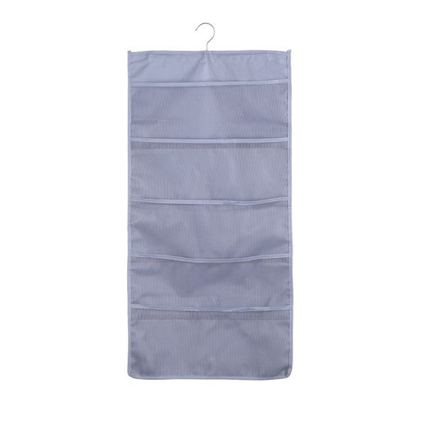 Hanging Double-Sided Clothes Storage Organizer Bag with Metal Hanger