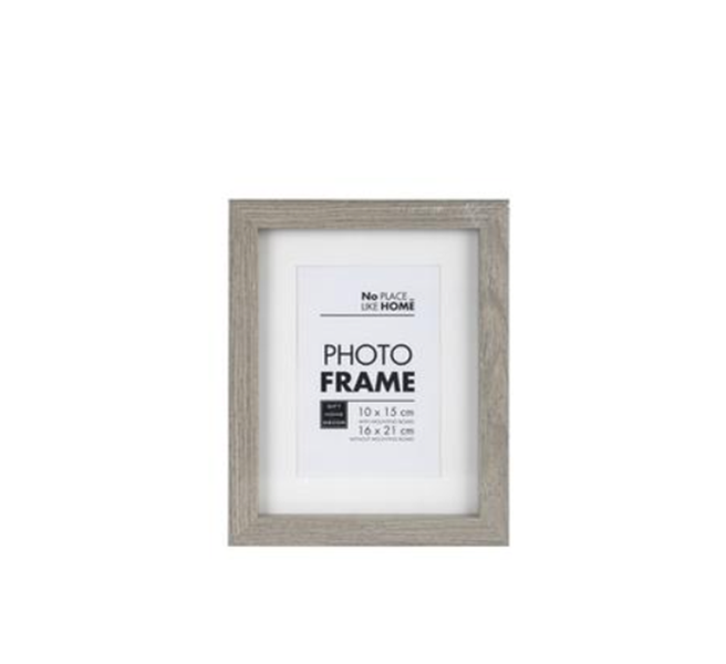 No Place Like Home - Rustic Grey MDF Picture Frame (13x18cm) x 2