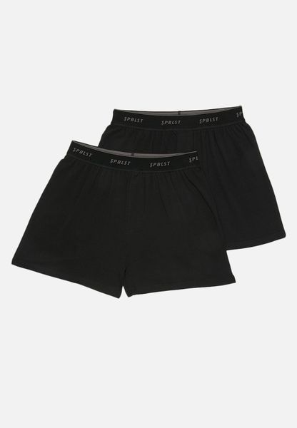 Men's Superbalist 2 Pack knit boxers - black/black.