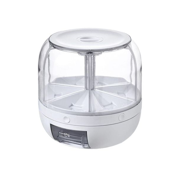 6-Grid Rotating Food Grain And Spice Dispenser