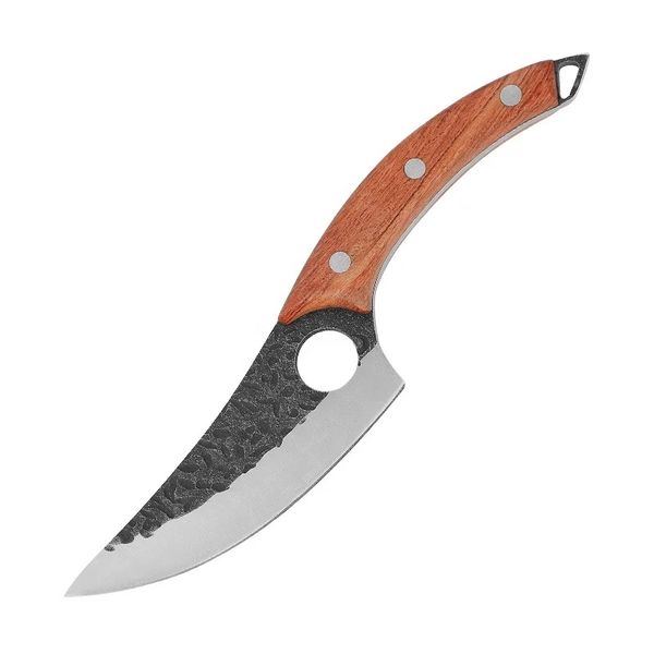 Curved Brown Butcher Boning Knife 15cm blade