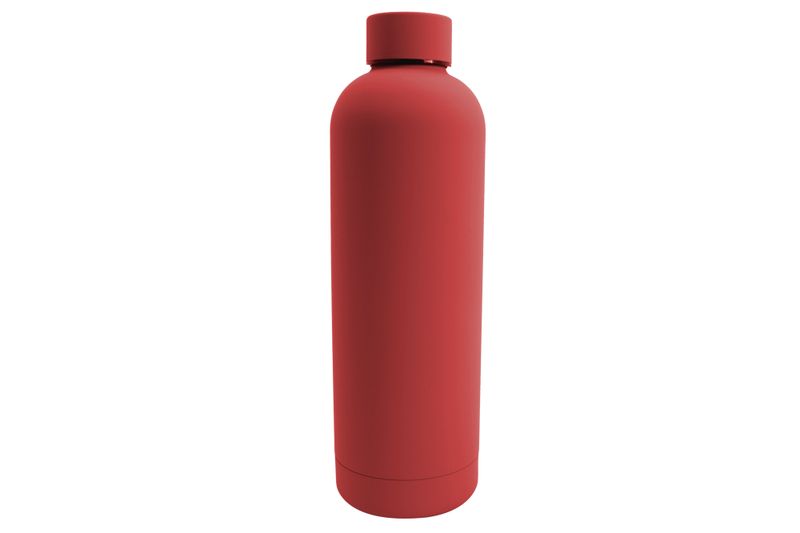 750ml Velvet Touch Stainless Steel Vacuum Bottle with Matte Rubber Coating