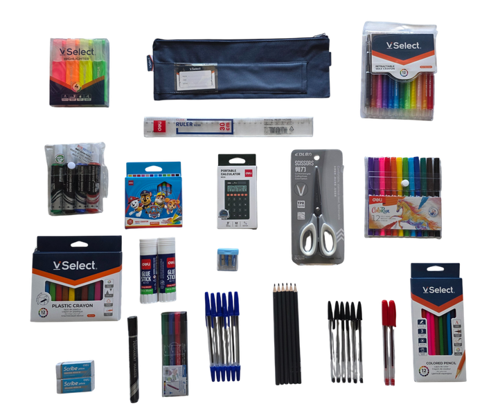 Back-to-School Stationery Starter Pack - 38-Piece Set (Neutral Colors)