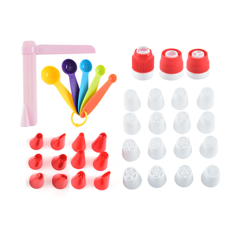 83 in 1 Silicone Piping Bag and Stainless Steel Nozzles for Cake